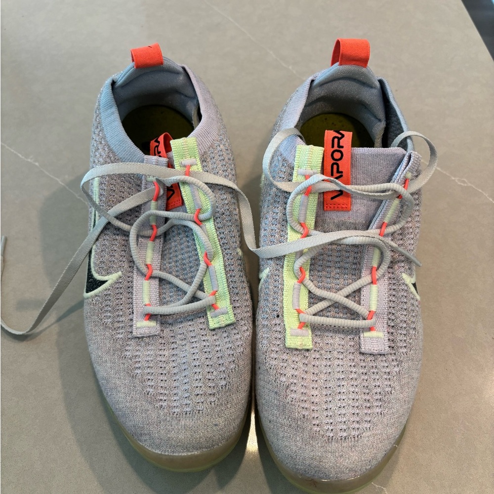 Nike Kids Gray and Neon Sneakers